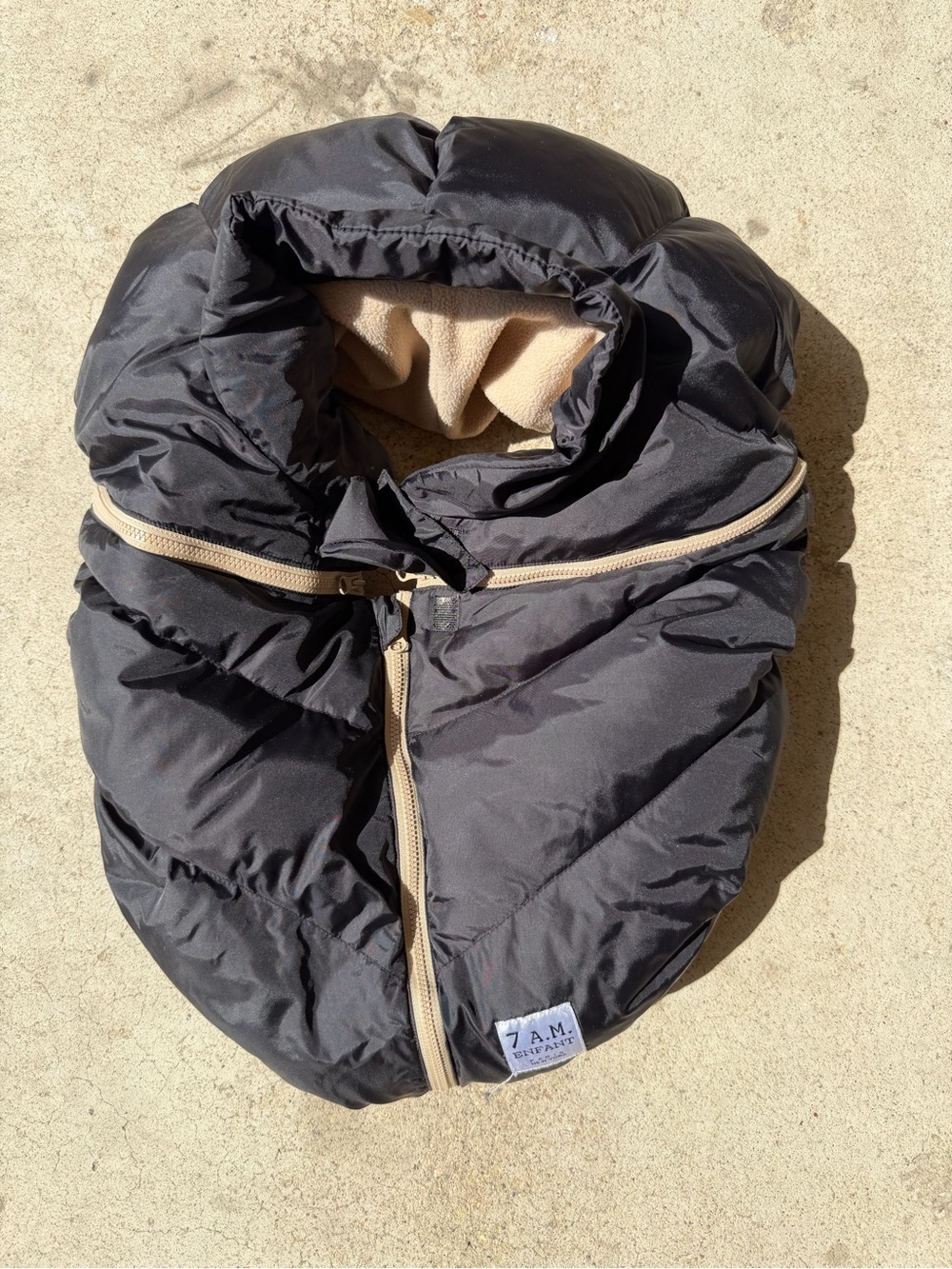 7am Enfant Car Seat  Cocoon  Cover in Black